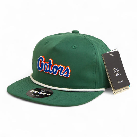 Florida Gators Script Blue 3D Classic Rope Hat- Forest/ White