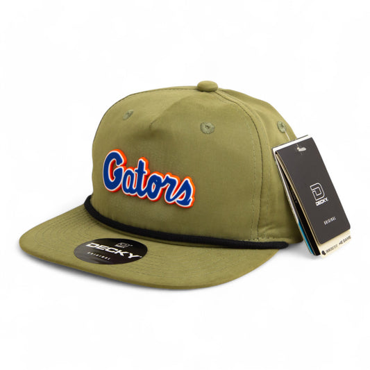 Florida Gators Script Blue 3D Classic Rope Hat- Loden/ Black