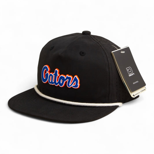 Florida Gators Script Blue 3D Perforated Rope Hat- Black/ White
