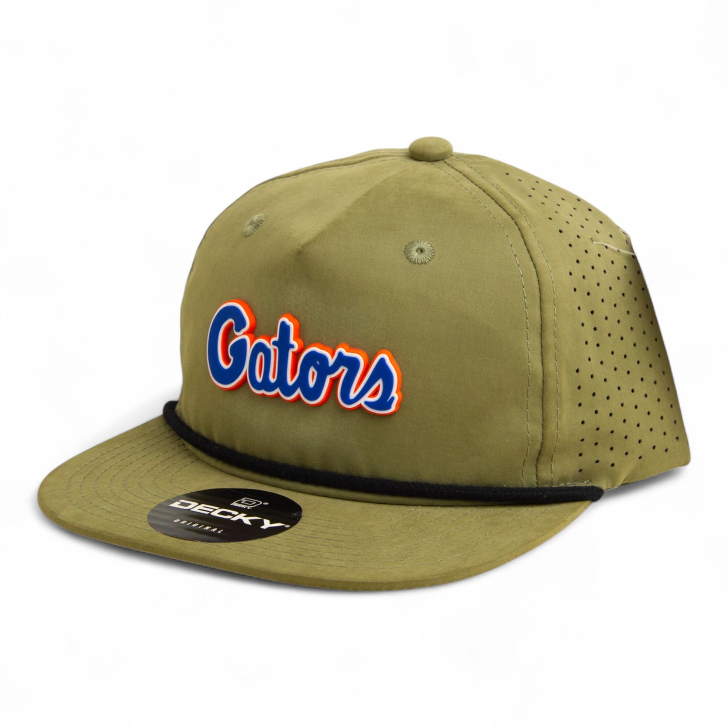 Florida Gators Script Blue 3D Perforated Rope Hat- Loden/ Black
