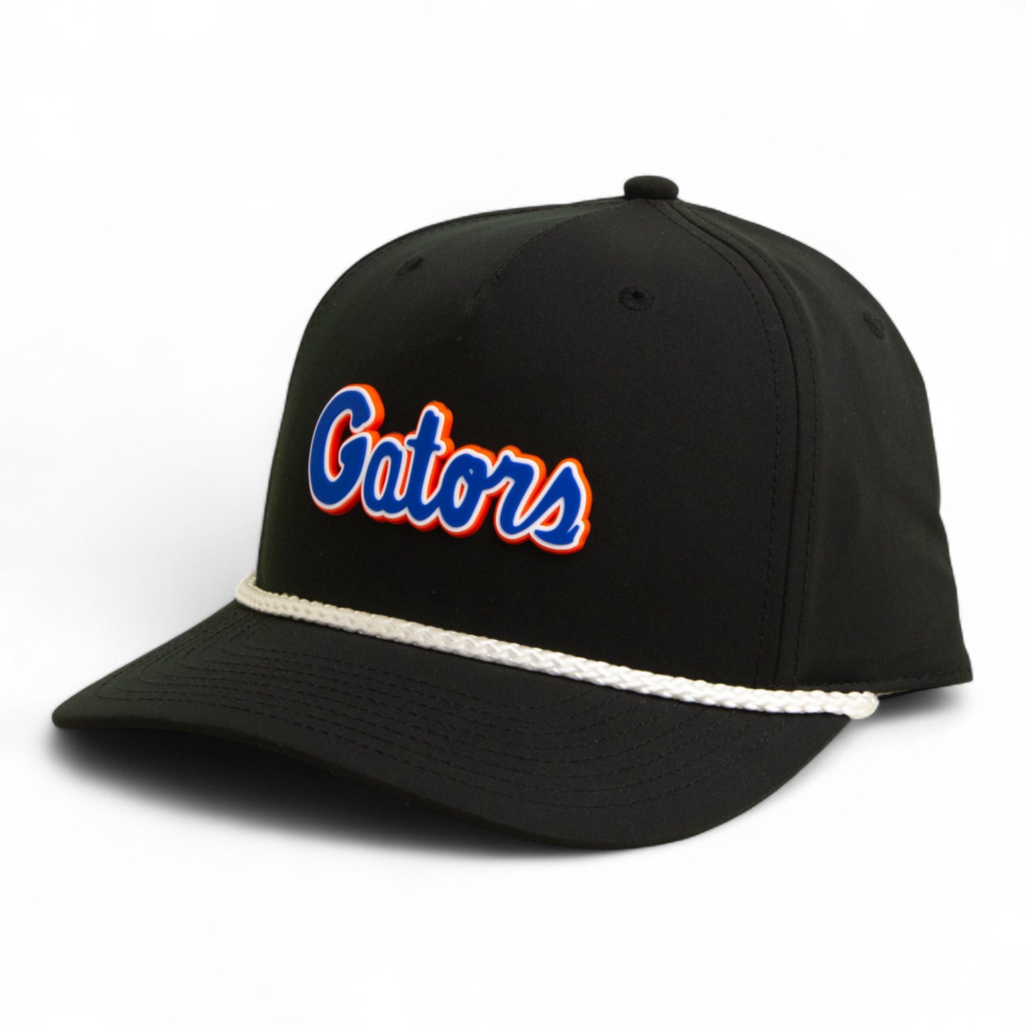 Florida Gators Script Blue 3D Five Panel Classic Rope Hat- Black/ White