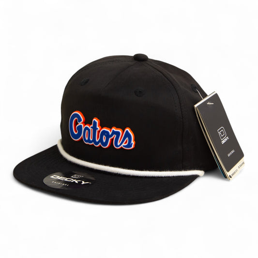 Florida Gators Script Blue 3D Classic Rope Hat- Black/ White