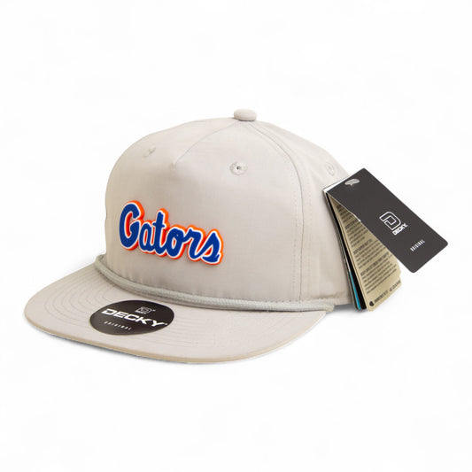 Florida Gators Script Blue 3D Classic Rope Hat- Grey