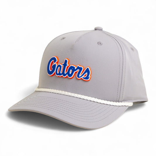 Florida Gators Script Blue 3D Five Panel Classic Rope Hat- Grey/ White