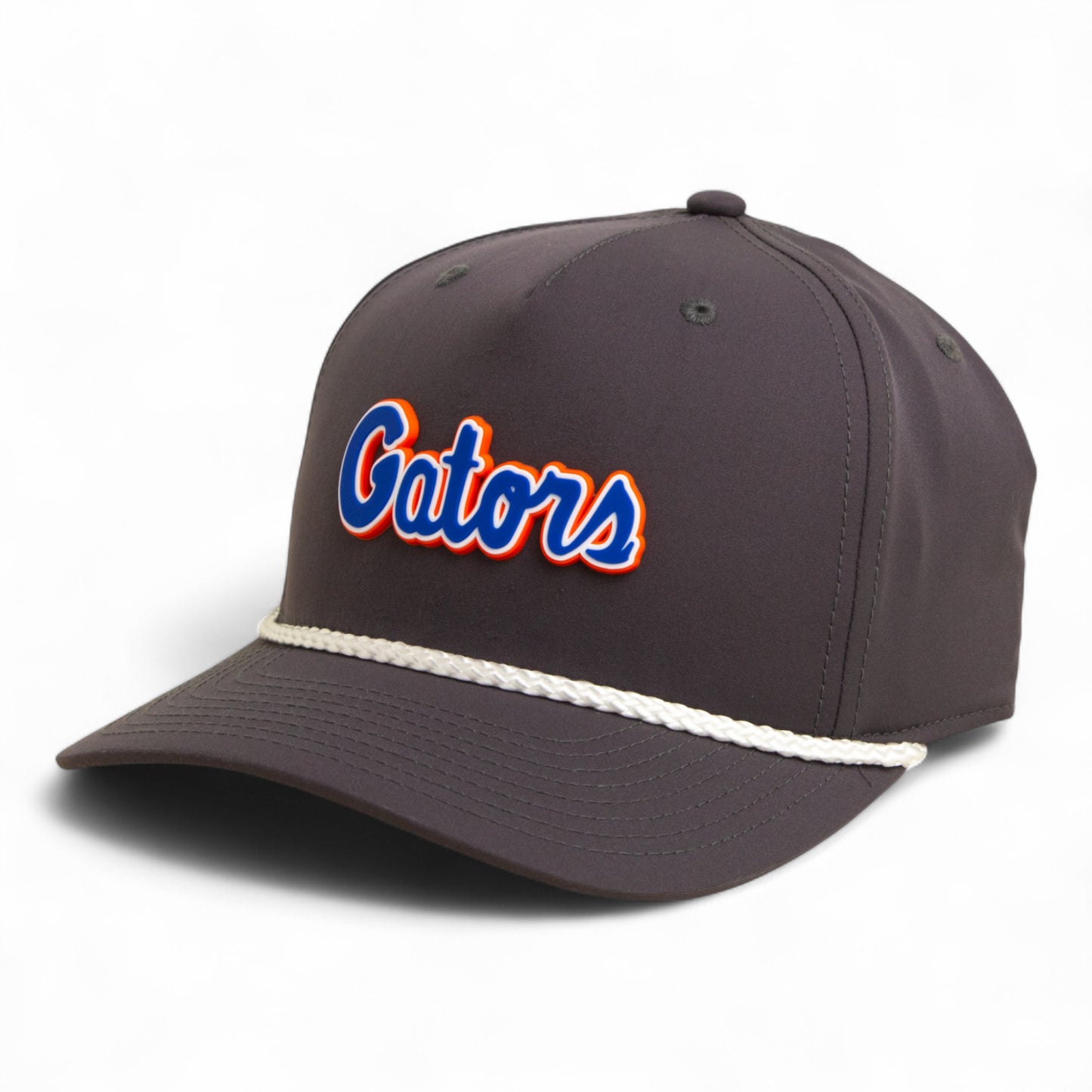 Florida Gators Script Blue 3D Five Panel Classic Rope Hat- Charcoal/ White