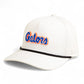 Florida Gators Script Blue 3D Five Panel Classic Rope Hat- White/ Black