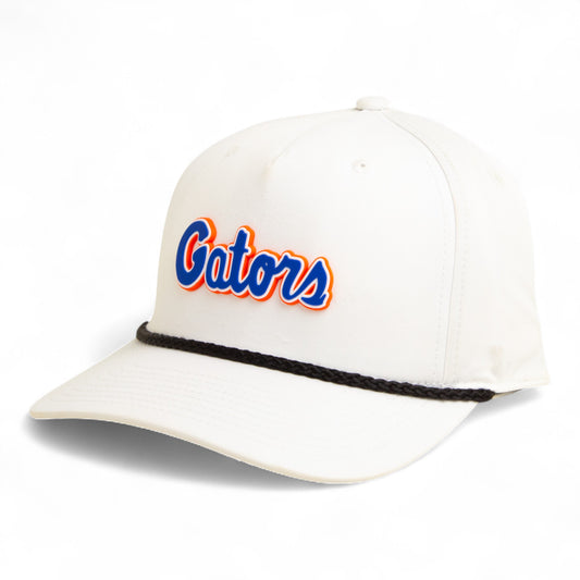 Florida Gators Script Blue 3D Five Panel Classic Rope Hat- White/ Black