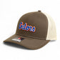 Florida Gators Script Blue 3D Snapback Trucker Hat- Chocolate Chip/ Birch
