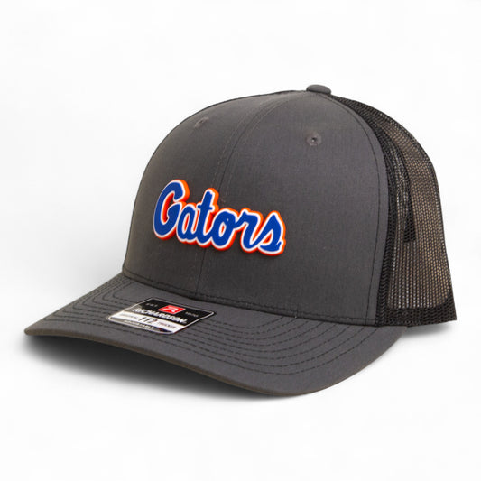 Florida Gators Script Blue 3D Snapback Trucker Hat- Charcoal/ Black