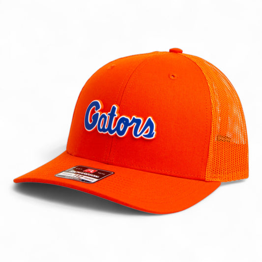 Florida Gators Script Blue 3D Snapback Trucker Hat- Orange
