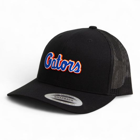 Florida Gators Script Blue 3D YP Snapback Trucker Hat- Black