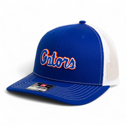 Florida Gators Script Blue 3D Snapback Trucker Hat- Royal/ White