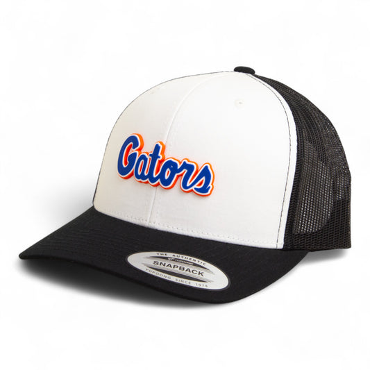 Florida Gators Script Blue 3D YP Snapback Trucker Hat- White/ Black