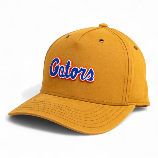 Florida Gators Script Blue 3D Snapback Canvas Hat- Wheat