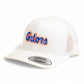 Florida Gators Script Blue 3D YP Snapback Trucker Hat- White