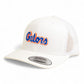 Florida Gators Script Blue 3D YP Snapback Trucker Hat- White