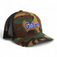 Florida Gators Script Blue 3D YP Snapback Trucker Hat- Army Camo/ Black