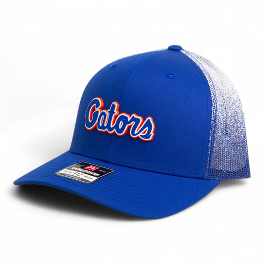 Florida Gators Script Blue 3D Snapback Trucker Hat- Royal Fade