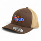 Florida Gators Script Blue 3D YP Snapback Trucker Hat- Brown/ Tan