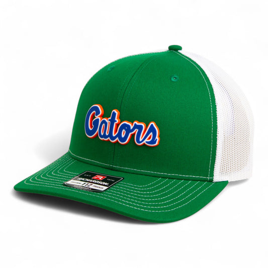 Florida Gators Script Blue 3D Snapback Trucker Hat- Kelly Green/ White
