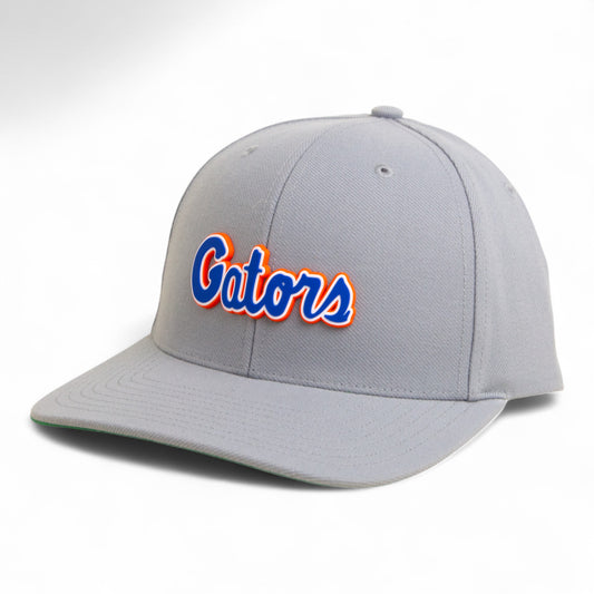 Florida Gators Script Blue 3D Snapback Surge Trucker Hat- Grey
