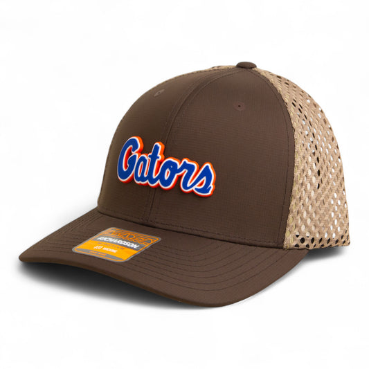 Florida Gators Script Blue 3D Snapback Tilikum Trucker Hat- Brown/ Tan
