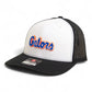 Florida Gators Script Blue 3D Snapback Trucker Hat- White/ Black