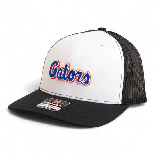 Florida Gators Script Blue 3D Snapback Trucker Hat- White/ Black