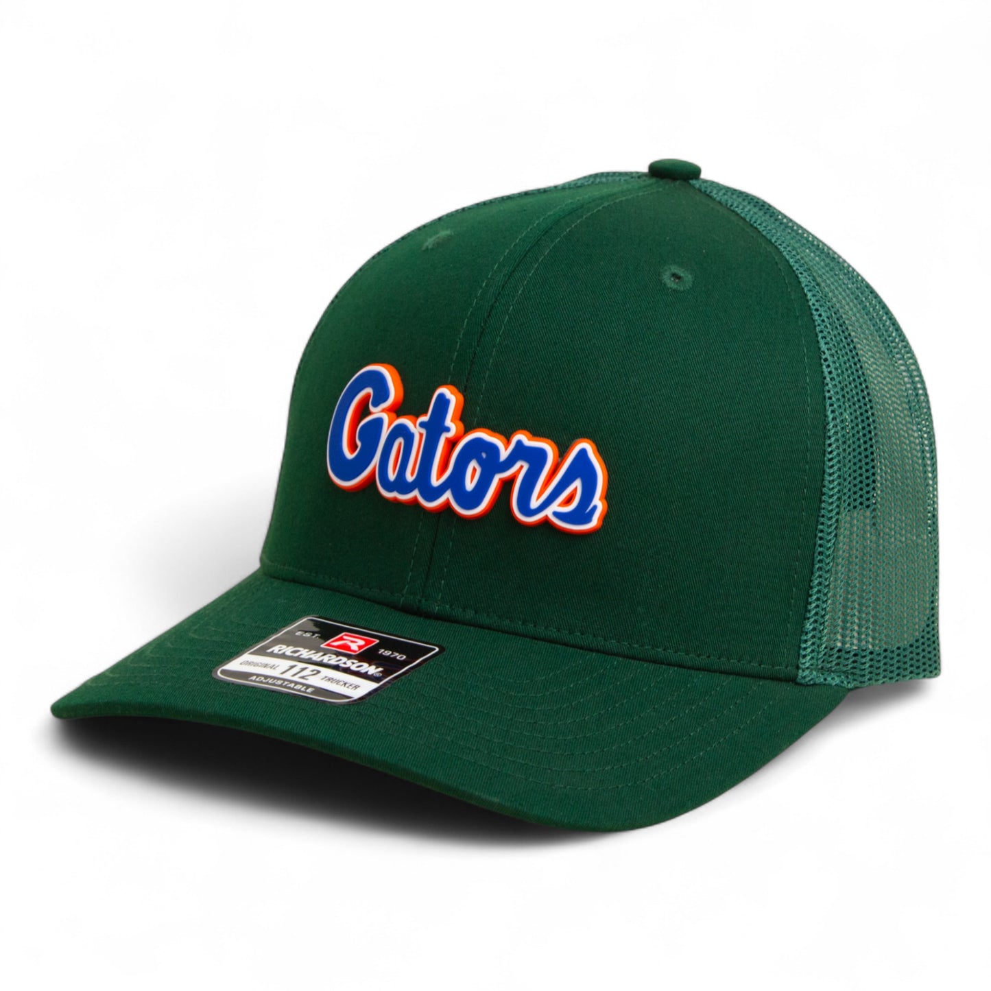 Florida Gators Script Blue 3D Snapback Trucker Hat- Dark Green