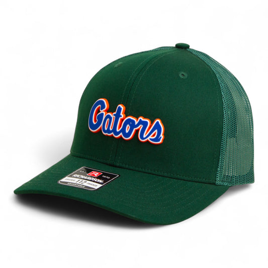 Florida Gators Script Blue 3D Snapback Trucker Hat- Dark Green