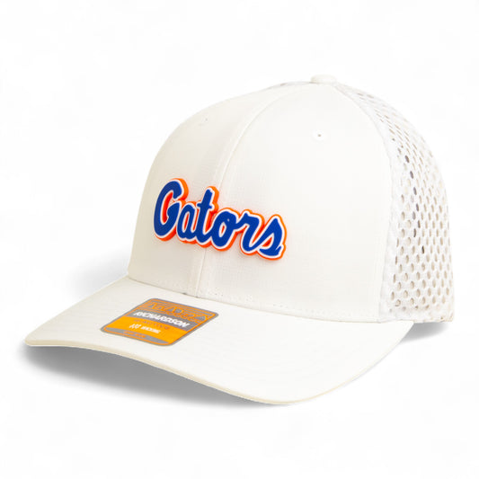 Florida Gators Script Blue 3D Snapback Tilikum Trucker Hat- White