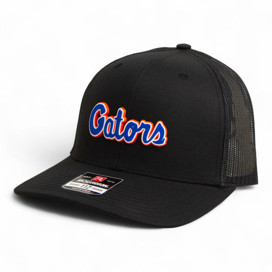 Florida Gators Script Blue 3D Snapback Trucker Hat- Black