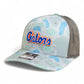 Florida Gators Script Blue 3D Snapback Trucker Hat- Saltwater Duck Camo/ Charcoal