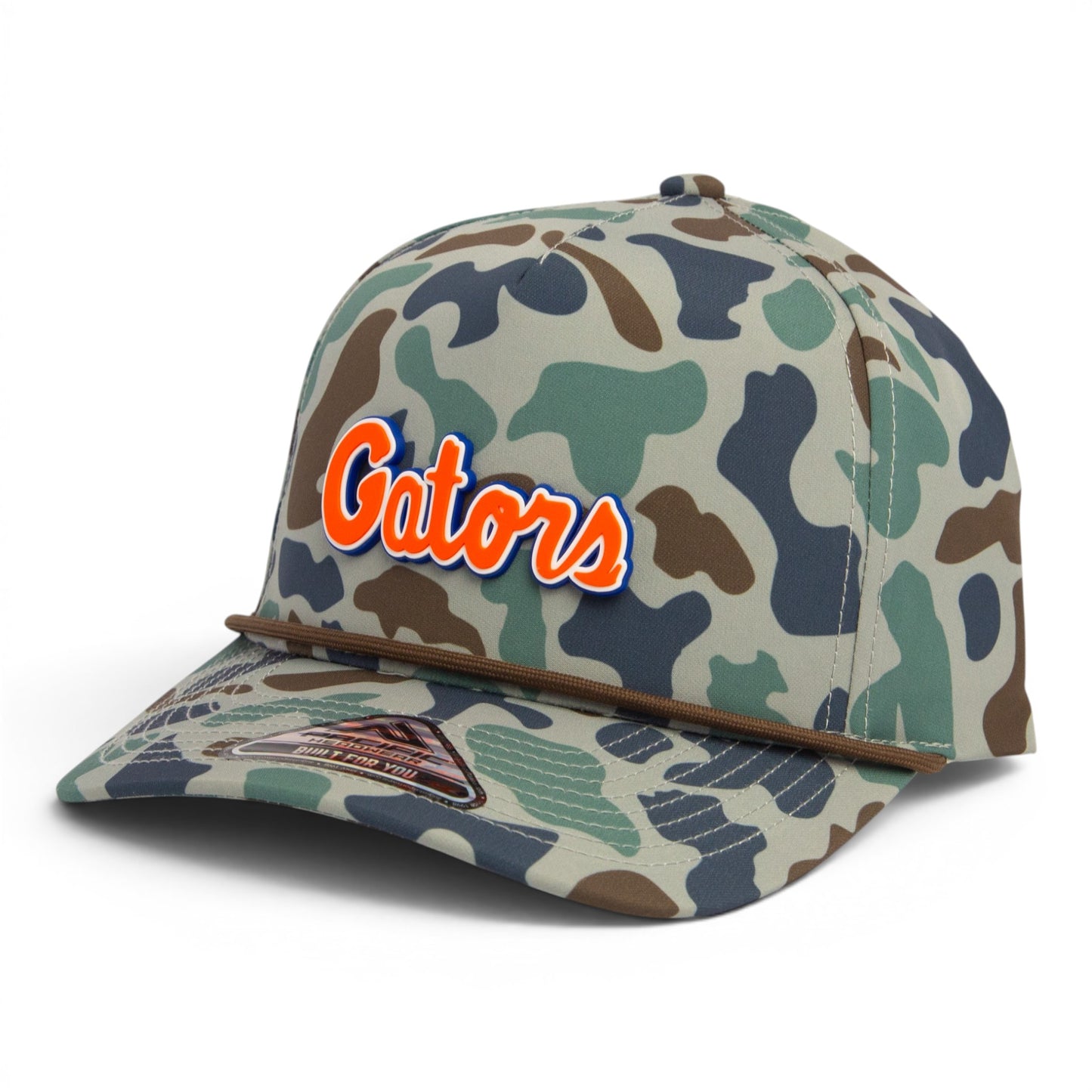 Florida Gators Script Orange 3D Duck Camo Rope Hat- Mallard