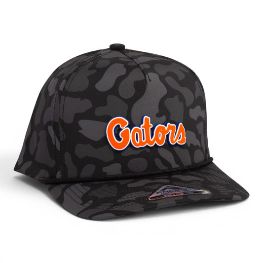 Florida Gators Script Orange 3D Duck Camo Rope Hat- Blackout