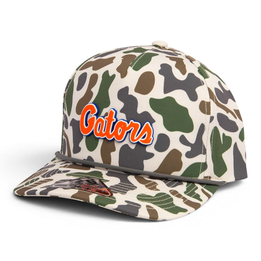 Florida Gators Script Orange 3D Duck Camo Rope Hat- Timberline