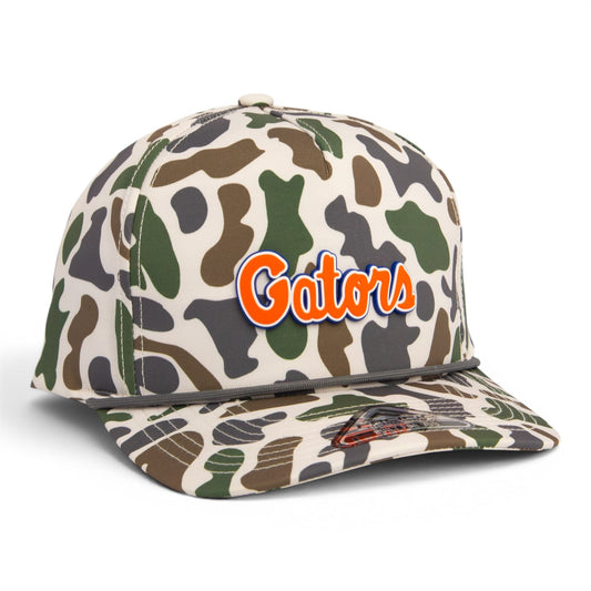 Florida Gators Script Orange 3D Duck Camo Rope Hat- Timberline