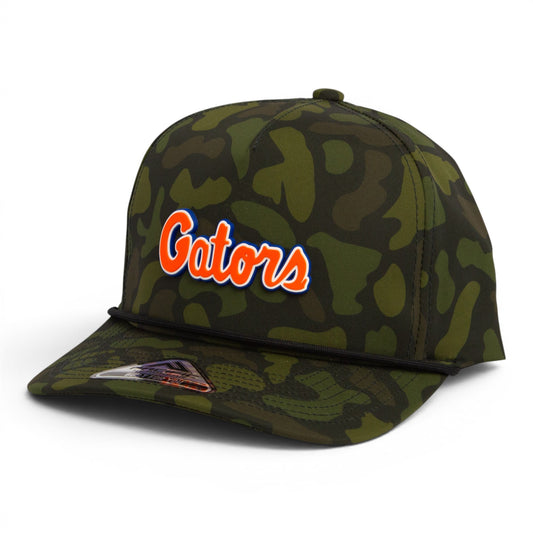 Florida Gators Script Orange 3D Duck Camo Rope Hat- Woodland