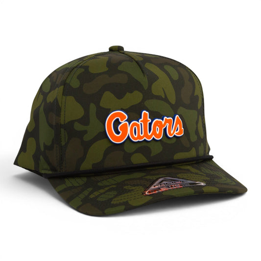 Florida Gators Script Orange 3D Duck Camo Rope Hat- Woodland