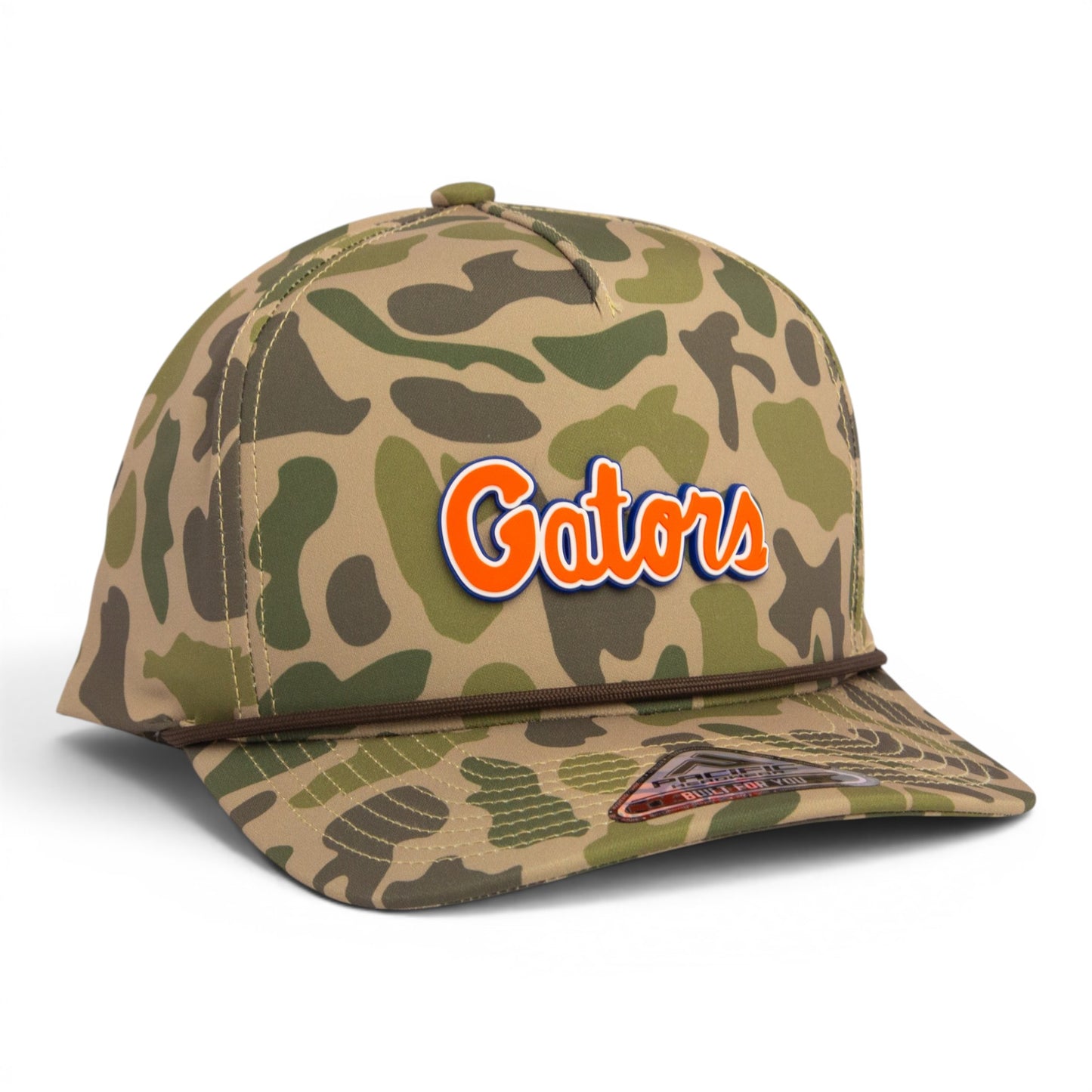 Florida Gators Script Orange 3D Duck Camo Rope Hat- Coastland