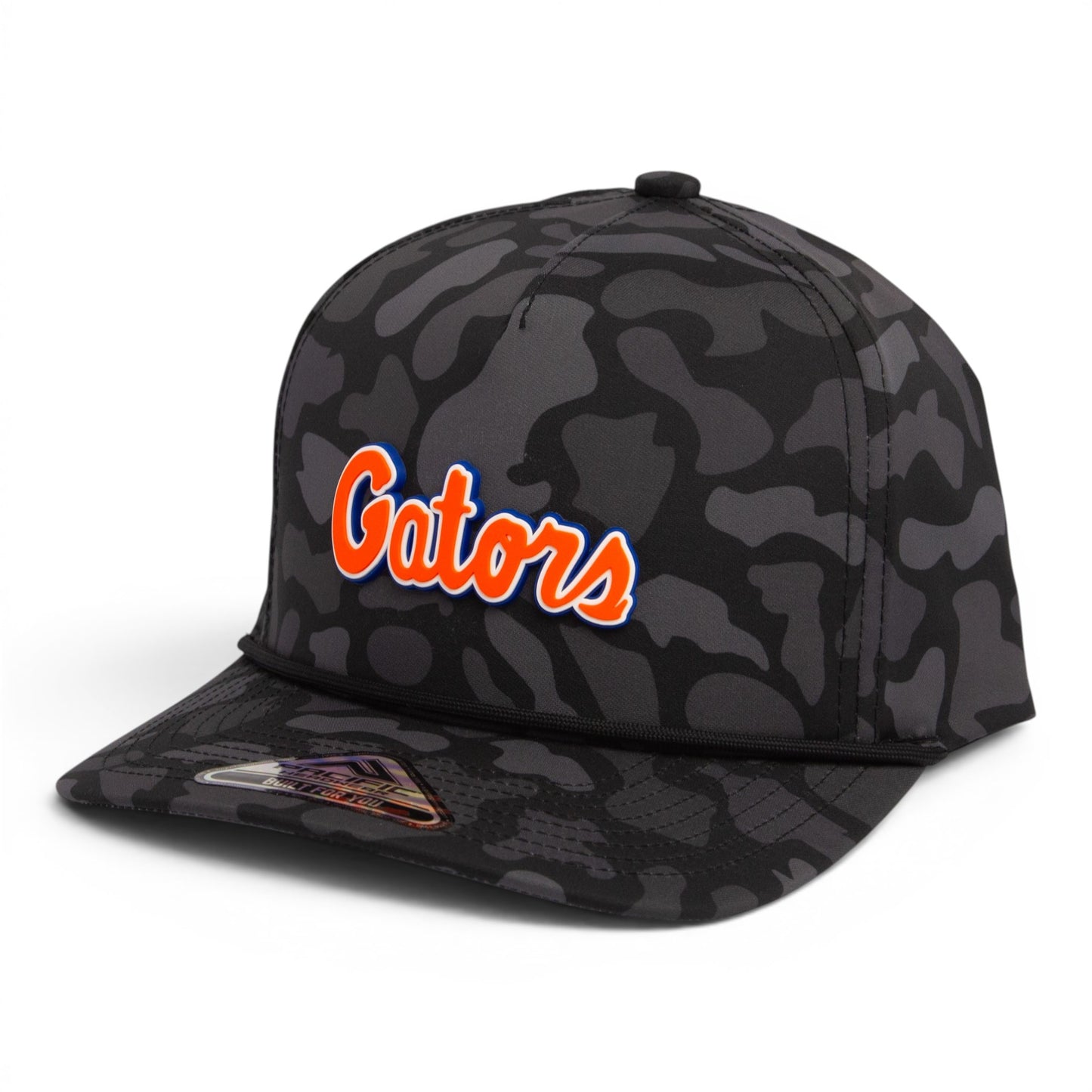 Florida Gators Script Orange 3D Duck Camo Rope Hat- Blackout