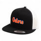 Florida Gators Script Orange 3D YP Snapback Flat Bill Trucker Hat- Black/ White