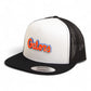 Florida Gators Script Orange 3D YP Snapback Flat Bill Trucker Hat- White/ Black