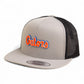 Florida Gators Script Orange 3D YP Snapback Flat Bill Trucker Hat- Silver/ Black