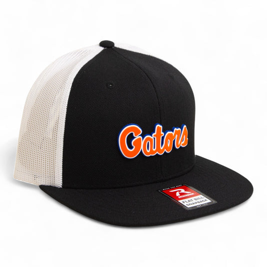 Florida Gators Script Orange 3D Wool Blend Flat Bill Hat- Black/ White