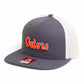 Florida Gators Script Orange 3D Wool Blend Flat Bill Hat- Charcoal/ White