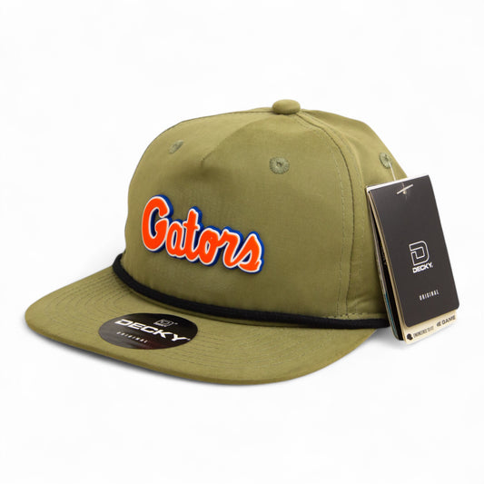 Florida Gators Script Orange 3D Classic Rope Hat- Loden/ Black