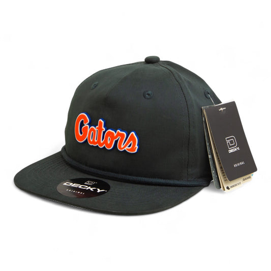 Florida Gators Script Orange 3D Classic Rope Hat- Charcoal
