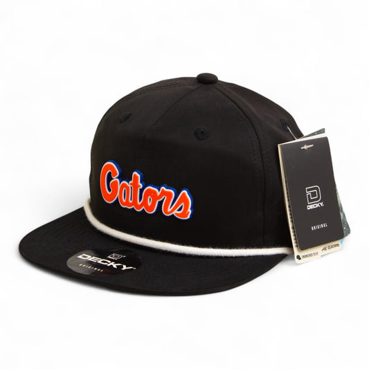 Florida Gators Script Orange 3D Classic Rope Hat- Black/ White