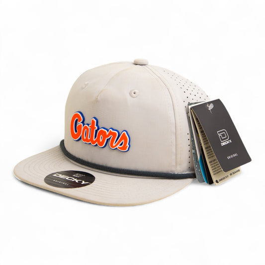 Florida Gators Script Orange 3D Perforated Rope Hat- Grey/ Charcoal